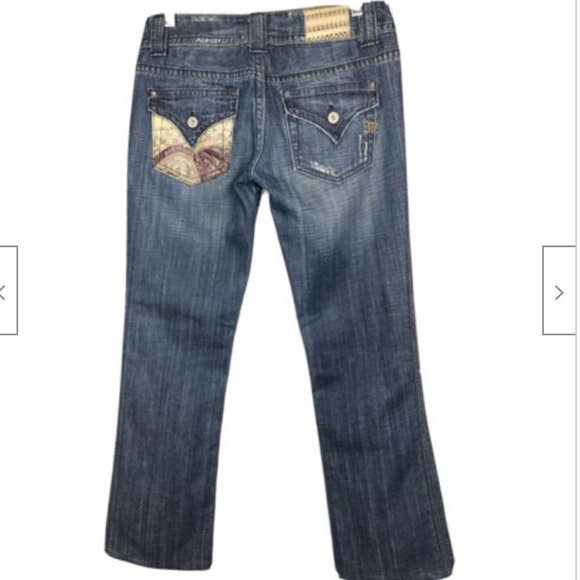 Miss Me Leather Flap Embellished Denim Jeans - Picture 3 of 13